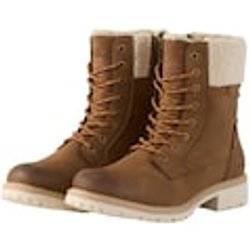 TOM TAILOR Damen Wasserdichte Stiefel mit Fütterung, braun, Uni, Gr. 36