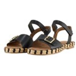 TOM TAILOR Damen Sandalen mit weicher Sohle, schwarz, Uni, Gr. 36