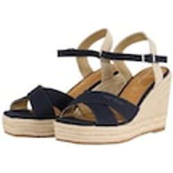 TOM TAILOR Damen Sandalen mit Keilabsatz, blau, Uni, Gr. 37
