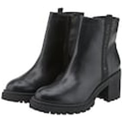 TOM TAILOR Damen Gefütterte Stiefeletten, schwarz, Uni, Gr. 40