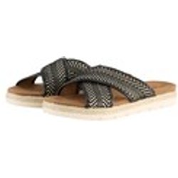 TOM TAILOR Damen Sandalen mit Flechtmuster, lila, Gemustert, Gr. 36