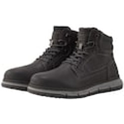 TOM TAILOR Herren Gefütterte Kunstleder Stiefeletten, schwarz, Uni, Gr. 41