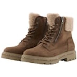TOM TAILOR Damen Gefütterte Stiefeletten, braun, Uni, Gr. 37