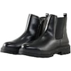 TOM TAILOR Damen Gefütterte Stiefeletten aus Kunstleder, schwarz, Uni, Gr. 37