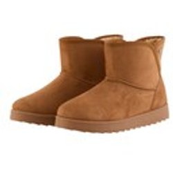 TOM TAILOR Damen Gefütterte Schneestiefel, braun, Uni, Gr. 36