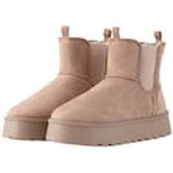 TOM TAILOR Damen Gefütterte Schneestiefel mit Plateau-Sohle, rosa, Uni, Gr. 37