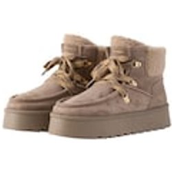 TOM TAILOR Damen Gefütterte Schneestiefeletten mit Plateau-Sohle, grün, Uni, Gr. 37