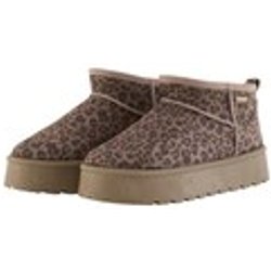 TOM TAILOR Damen Gefütterte Ankle-Boots, beige, Animalprint, Gr. 37