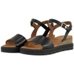 TOM TAILOR Damen Sandalen mit Keilabsatz, schwarz, Uni, Gr. 38