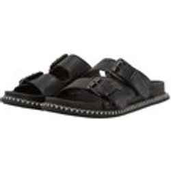 TOM TAILOR Damen Flache Sandalen mit Verschluss-Schnallen, schwarz, Uni, Gr. 36