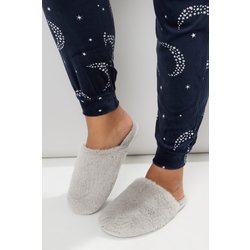 Yours Plüschhausschuhe In Grau Aus Fellimitatsize 42-43