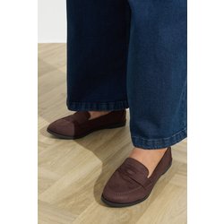 Yours Wildlederslipper In Schoko Und In Weiter Epassformsize 42E