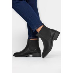 Yours Chelseaboots Aus Lederimitat In Schwarz Mit Elastischen Einsätzen In Extra Weiter Eeepassformsize 42EEE