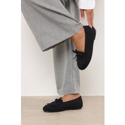 Slipper In Schwarz Aus Wildlederimitat In Extra Weiter eeepassform