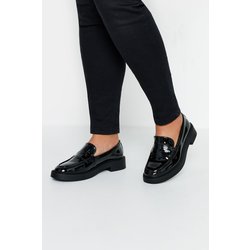 Breite Slipper In Lackschwarz In Weiter Epassform