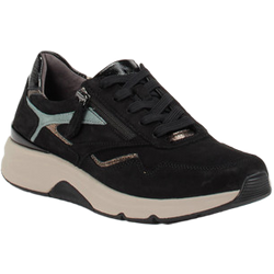 Gabor Comfort Schnürschuh in schwarz/grün in Größe: 37.5 für Damen