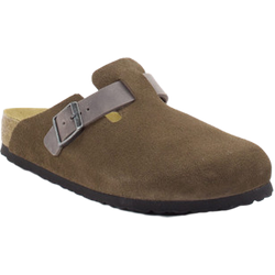 Birkenstock Pantolette Boston BS in grau in Größe: 41 für Herren