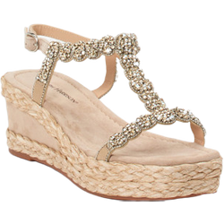 Ralph Harrison Keilsandalette in beige in Größe: 39 für Damen