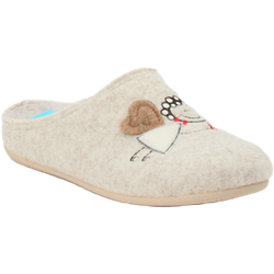 Varomed Hausschuh in beige in Größe: 38 für Damen Weite: G