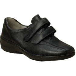 Waldläufer Klettslipper in schwarz in Größe: 37 für Damen Weite: K