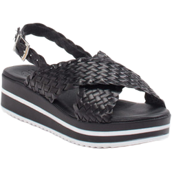 Oh!My Sandals Keilsandalette in schwarz in Größe: 37 für Damen
