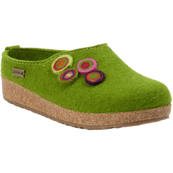 Haflinger Hausschuh in grün in Größe: 37 für Damen