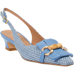 Andrea Puccini Slingpumps in blau in Größe: 37.5 für Damen