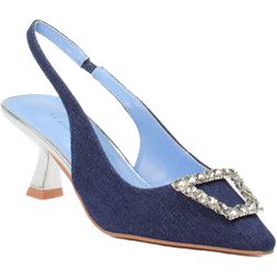 Andrea Puccini Slingpumps in blau in Größe: 36 für Damen