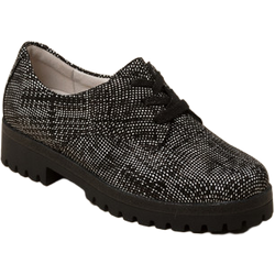 Waldläufer Schnürschuh in schwarz/weiß in Größe: 41.5 für Damen Weite: H