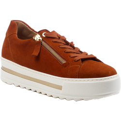 Gabor Comfort Schnürschuh in braun/rot in Größe: 37.5 für Damen Weite: G