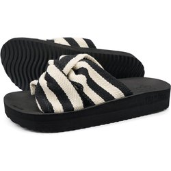 Damen flip*flop wedgy*twist Slides Schwarz