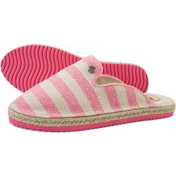 Damen flip*flop espadrille*slip-in Espadrilles Rosa / Beige