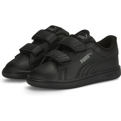Smash 3.0 Leather V Sneakers Kinder PUMA Black Shadow Gray