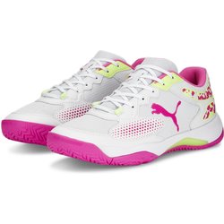 Solarcourt RCT Padelschuhe Herren PUMA White Ravish Fast Yellow Pink