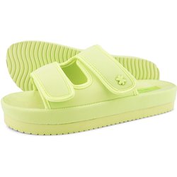Damen flip*flop velcro*flower Slides Hellgrün