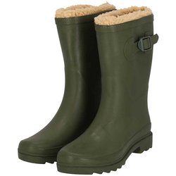 Gummistiefel Damen - Kunstfell - 100% Gummi - Gummistiefel mit Futter