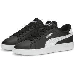 Smash 3.0 Leather Sneakers Kinder PUMA Black White