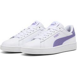 Smash 3.0 Leather Sneakers Kinder PUMA White Lavender Alert Purple