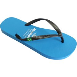 BRASILERAS Damen Flip-Flops für den Strand in Hellblau und Schwarz mit