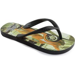Kinder-Strand-Flip-Flops BRASILERAS in schwarz mit Gummisohle