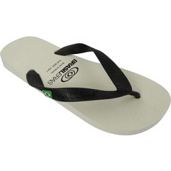 Schwarze und weiße Unisex-Strand-Flip-Flops mit rutschfester Sohle