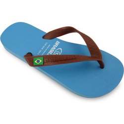 Strand-Flip-Flops unisex Brasileras Flip-Flops hellblau und braun