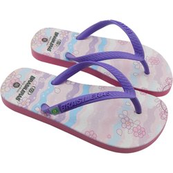 Kinder-Strand-Flip-Flops BRASILERAS türkis Farbe Gummisohle
