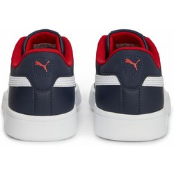 Smash 3.0 Leather Sneakers Kinder PUMA Navy White For All Time Red Blue