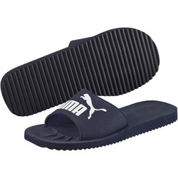 Purecat Slide Badeschuhe Erwachsene PUMA Peacoat White Blue
