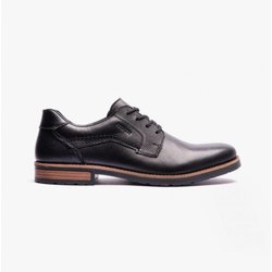Rieker Herren Schnürschuhe Halbschuhe Leder Schuhe 14603-00 schwarz