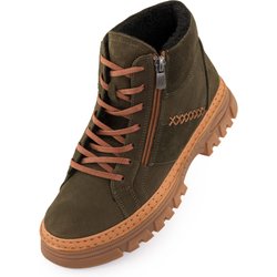 Winterstiefel Damen Kaki 39 - warm und wasserdicht