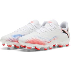 FUTURE 8 PLAY FG/AG Fußballschuhe Damen PUMA White Black Glowing Red