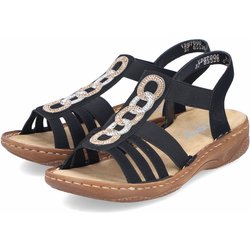 Rieker Damen Riemchensandalen schwarz Sandalen V2870-00 schwarz