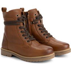 Kongsmark Damen - Schnürboots - Wolle gefüttert - Cognac